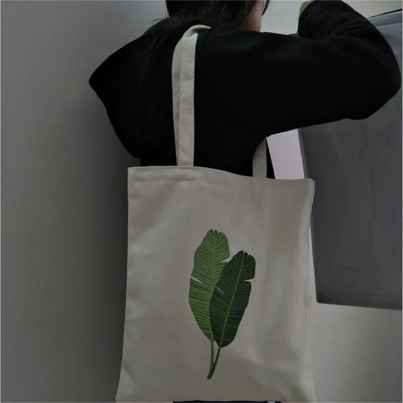 Женские холщовые сумки на плечо, Женская эко-тканевая сумка-тоут, многоразовая складная сумка для покупок, хлопковая подкладка, сумка - Цвет: Белый