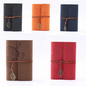 

Magic Retro Traveler's Notebook and Journal Diary Planner Note Book PU Leather Notebooks Painting Books Stationery Gift For Kids