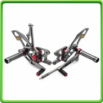 

Adjustable Rearsets Rear set sets Footrest Foot Rest Pegs Pedal for Suzuki GSXR 1000 GSX-R1000 GSXR1000 2007-2008 K7 K8 Gray