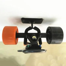 Skateboard Wall-Mount Longboard Display Holder Buckle Metal Hangers Rack Black