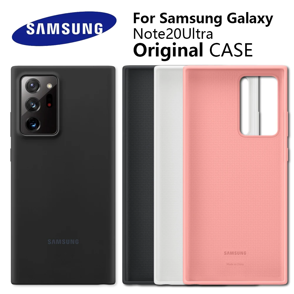 Samsung Note20 Ultra Case Official original Silky Silicone Cover Soft-Touch Back Protective Shell For Note20Ultra Phone Cover