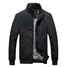 Bomber Solid Casual Jacket Men Spring Autumn Outerwear Mandarin Sportswear Mens Jackets for Male Coats M 5XL 6XL 7XL