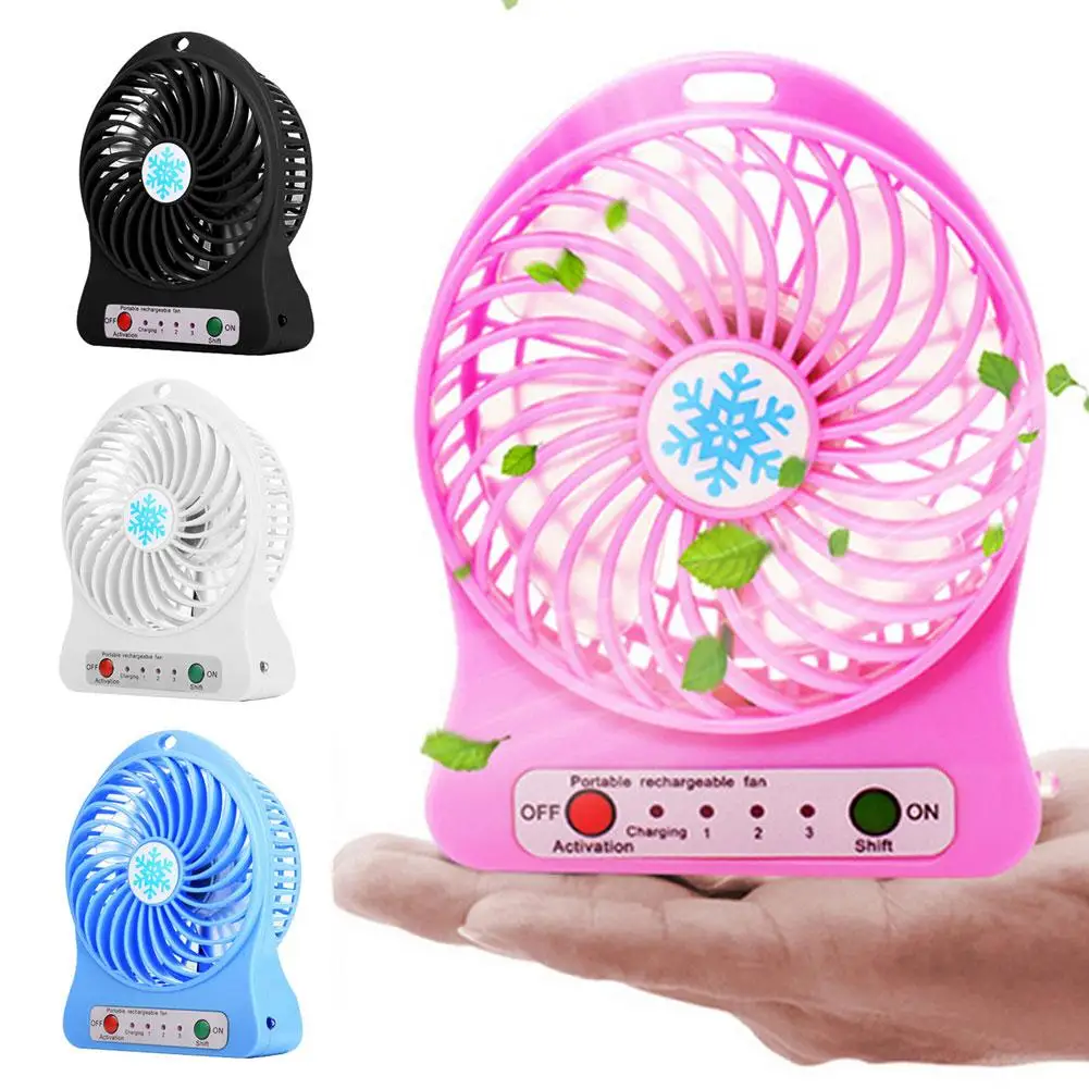 

Rechargeable 3 Wind Speed Dormitory Home Desktop Mini Quiet Summer Cooling Fan