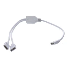 LED Strips RGB 4 Pin Female naar 2 Vrouwelijke Connector Splitter Kabel Wit 30cm(China)