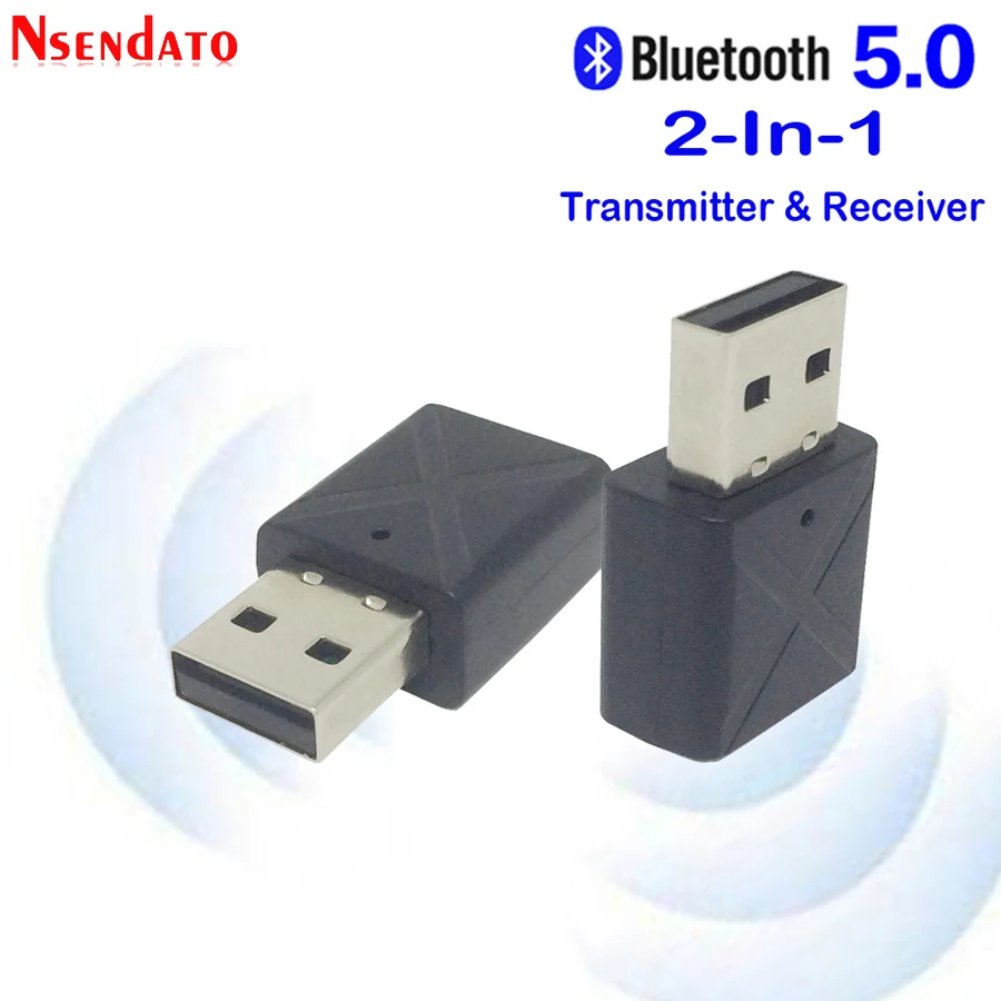 2 в 1 беспроводной Bluetooth 5,0 передатчик приемник USB Bluetooth адаптер для автомобиля 3,5 мм AUX стерео преобразователь звука для ТВ