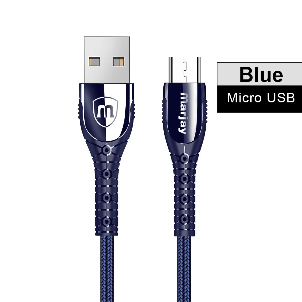 Marjay Micro USB кабель 2.4A быстрое зарядное устройство данных цинковый сплав кабель для samsung Xiaomi LG планшет мобильный телефон кабель Usb Micro Usb
