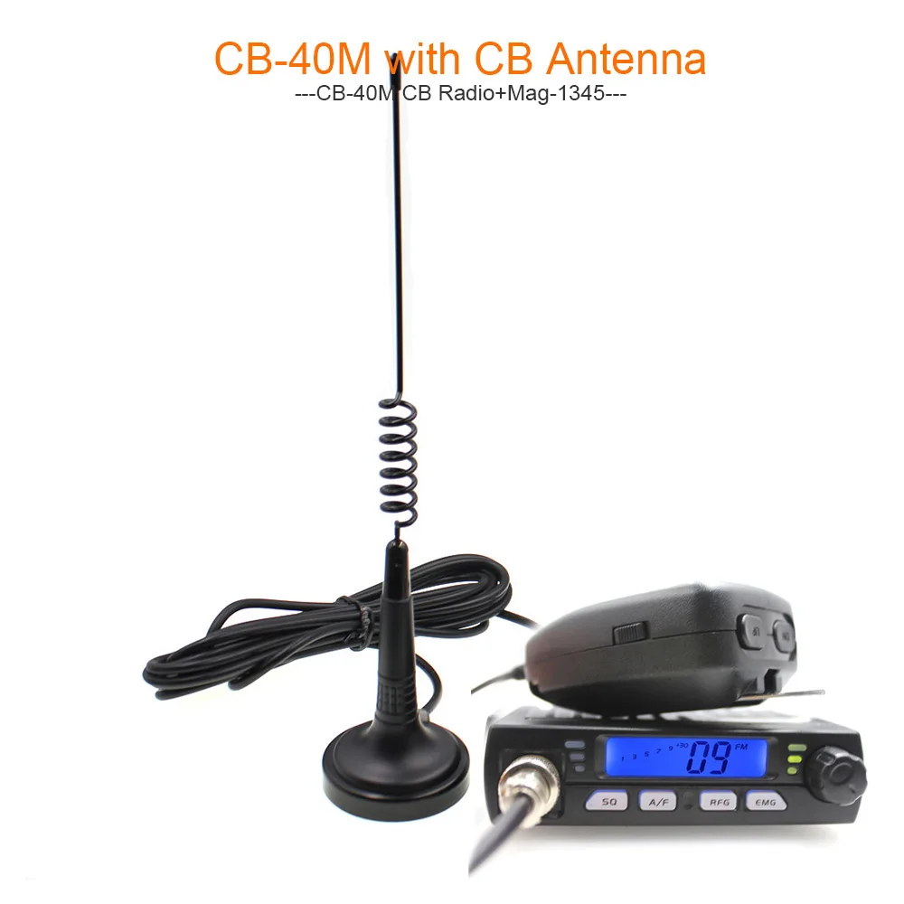 Blue - Antenna Ультра компактный AM FM Mini Mobie CB радио 25,615-30,105 MHz 4 W/8 W Любительская Автомобильная радиостанция CB-40M Citizen Band Радио AR-925 - Цвет: Blue - Antenna