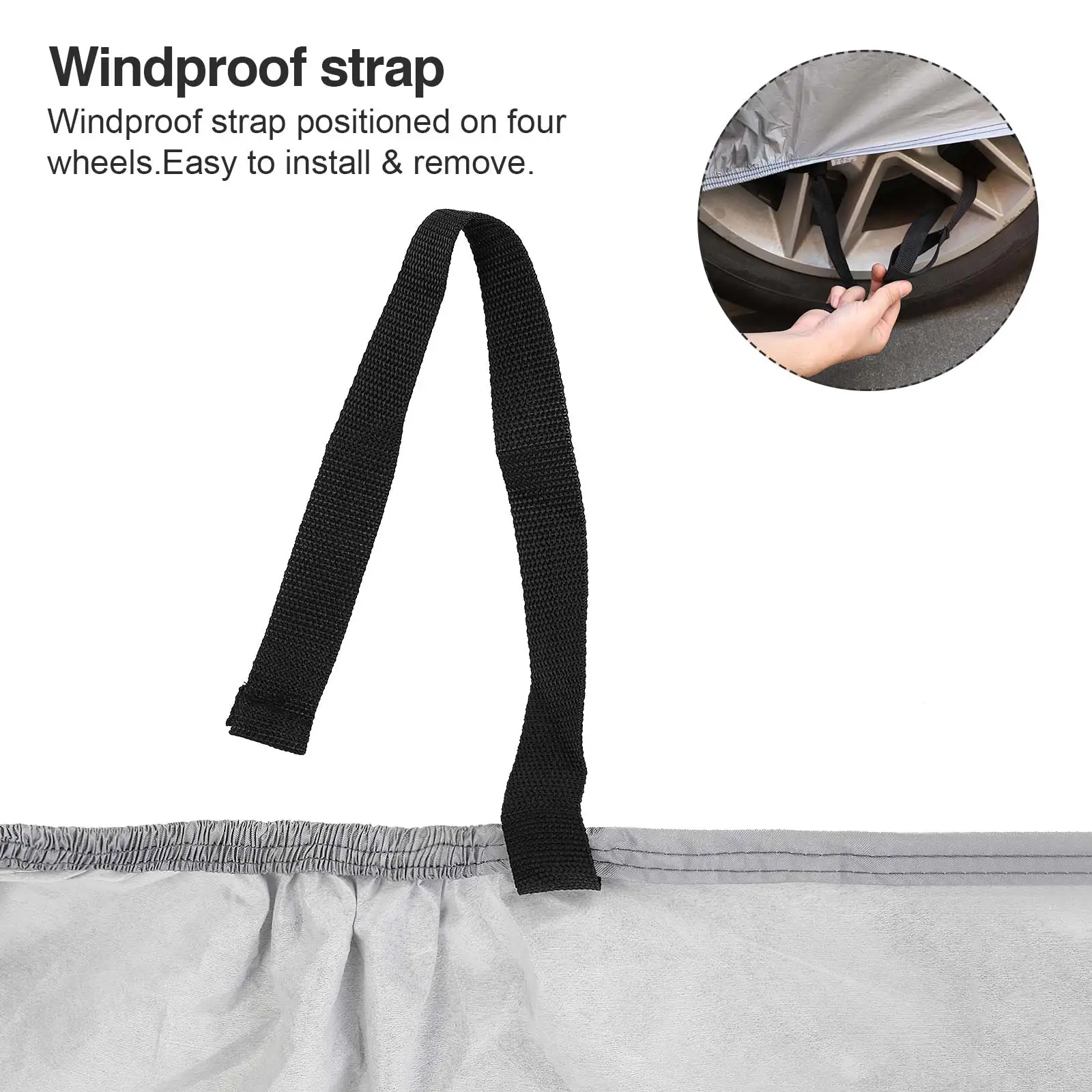 510x200x180 Universal SUV 190T Waterproof Car Covers Dust Rain Snow UV Protection For Toyota Land C