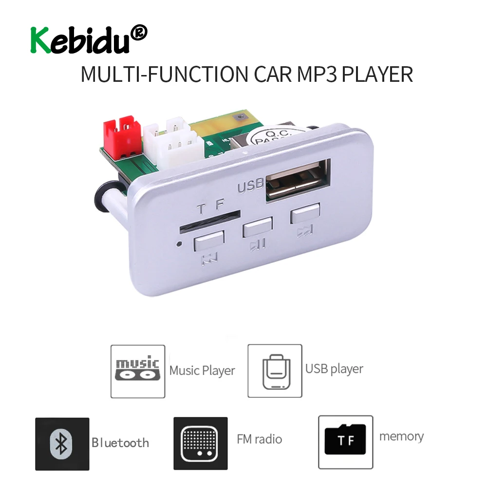 

Mini 12V Car MP3 Player Bluetooth MP3 Module Mp3 decoder Board Panel Car Radio Handsfree Wireless FM Module TF Card