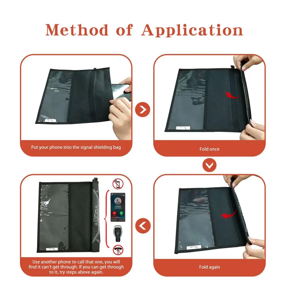 Pochette Faraday Pour Clés Voiture - Bloque Signaux Keyless, RFID, 5G - Protection Anti-vol Et Confidentialité