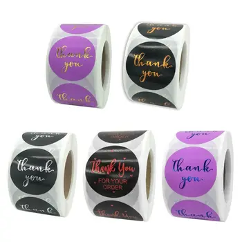 

500pcs Thank You Stickers Seal Label for Christmas Gift Box Package Stationery