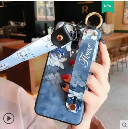 color as photo Oneplus 7t pro Чехол Силиконовый китайский стиль окрашенный ремешок для запястья чехол для телефона для oneplus 7t pro Чехол fundas - Цвет: color as photo