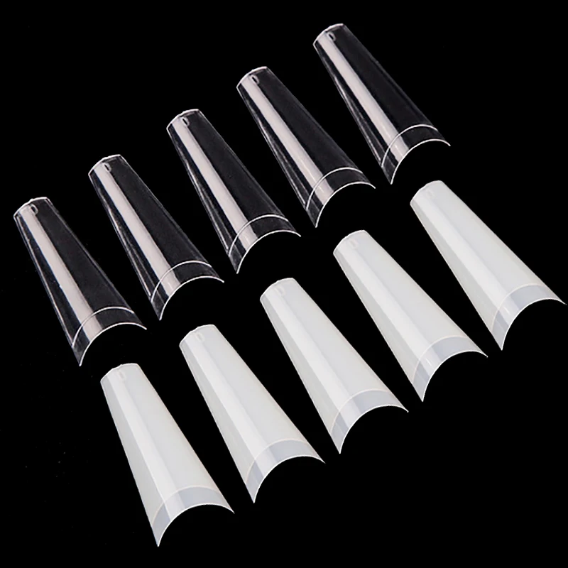 Veglia 100Pcs Lungo Ballerina Unghie French Unghie Finte Tips Abs Copertura Mezza Fasle Nails Manicure Acrilico Unghie Artistiche Strumenti