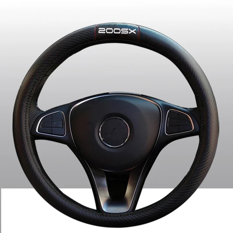 Для Nissan 200s x 38 см автомобильные чехлы из углеродного волокна и кожи на руль крышка