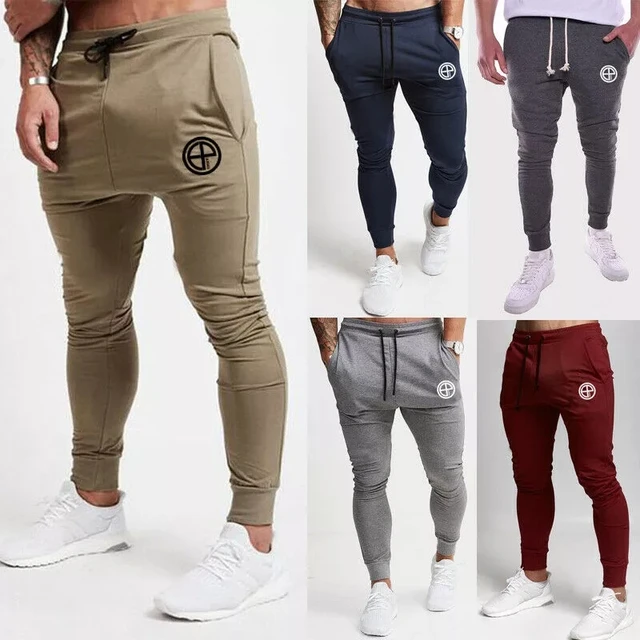 Men Gym Slim Fit Trousers Tracksuit Bottoms Sports Joggers Sweat