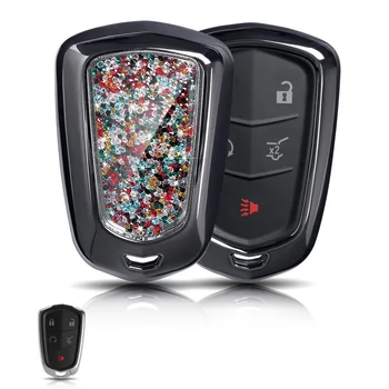 

Car Remote Smart Key Case Cover For Cadillac XT4 XT5 XT6 XTS ATSL shell CT6 ESV SRX STS ELR Crystal Diamond Shell Car Accessorie