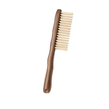 

Natural Sandalwood Hair Comb Double-Row Teethed Comb Anti-Static Comb Head Massage Comb Hairdressing Accessories
