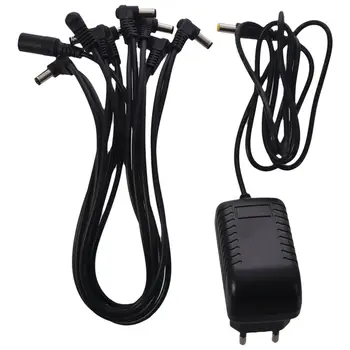 

Power Supply for Effect Pedal with 8-Way Cable 9V 1A AC / DC Power Adapter for Pedals with Electric Guitar Effect