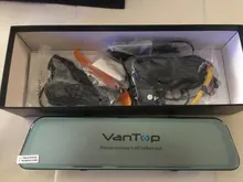 VanTop-Cámara de salpicadero HF12TQ para coche, espejo de 12 pulgadas, 4K, Control por voz, pantalla completamente táctil, cámara de visión trasera, GPS, impermeable, visión nocturna