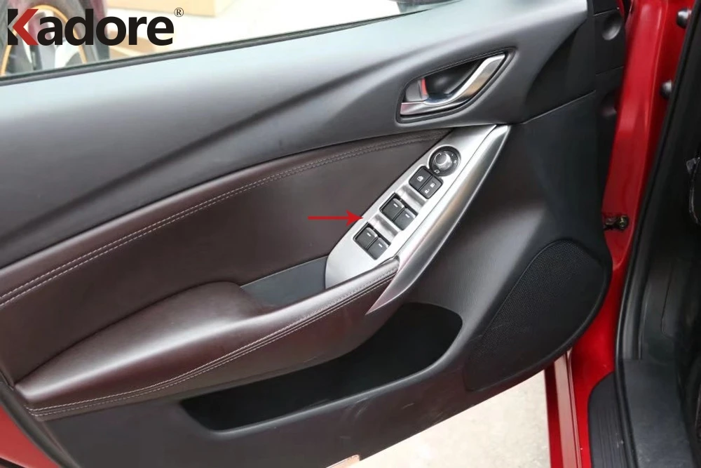 Для Mazda 6 M6 Atenza 2017 панель переключателя стеклоподъемника из углеродного волокна