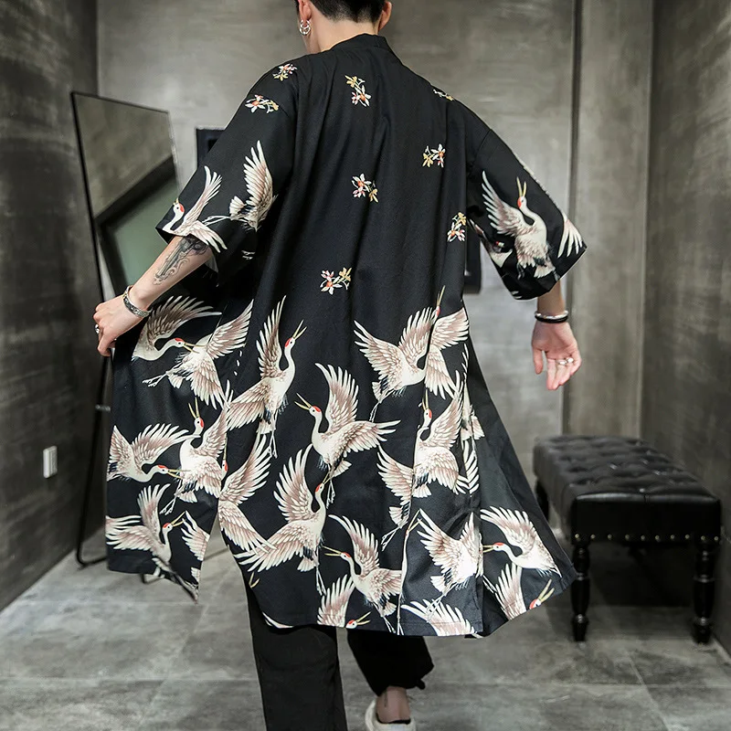 Cardigan Kimono Japonais Pour Hommes Costume De Samurai