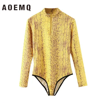 

AOEMQ Sexy Lady Playsuits Wide Serpentine Snake Pattern Suction Buckle Playsuits Tango Hot Dance Party Dancer Wear Playsuits