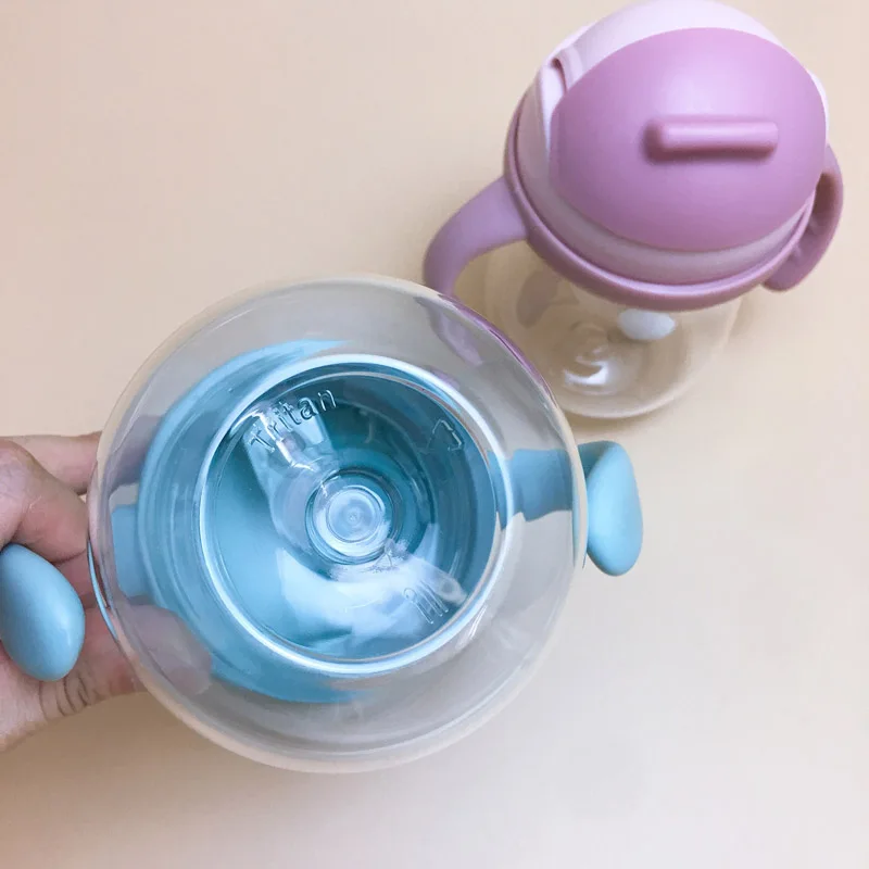 360 градусов можно поворачивать ребенка обучения питьевой чашки с двойной ручкой откидной крышкой герметичные Младенцы воды чашка для бутылок BPA бесплатно