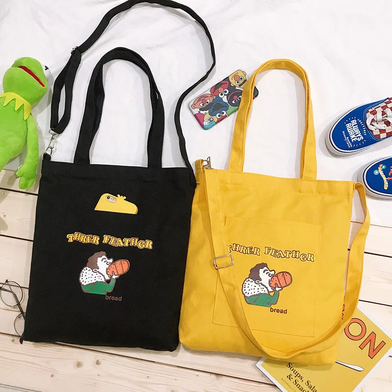 Spoof Fun Eat хлеб для хот-дога Холщовая Сумка простая крутая Большая объемная сумка на плечо женская сумка на одно плечо напрямую от производителя Se