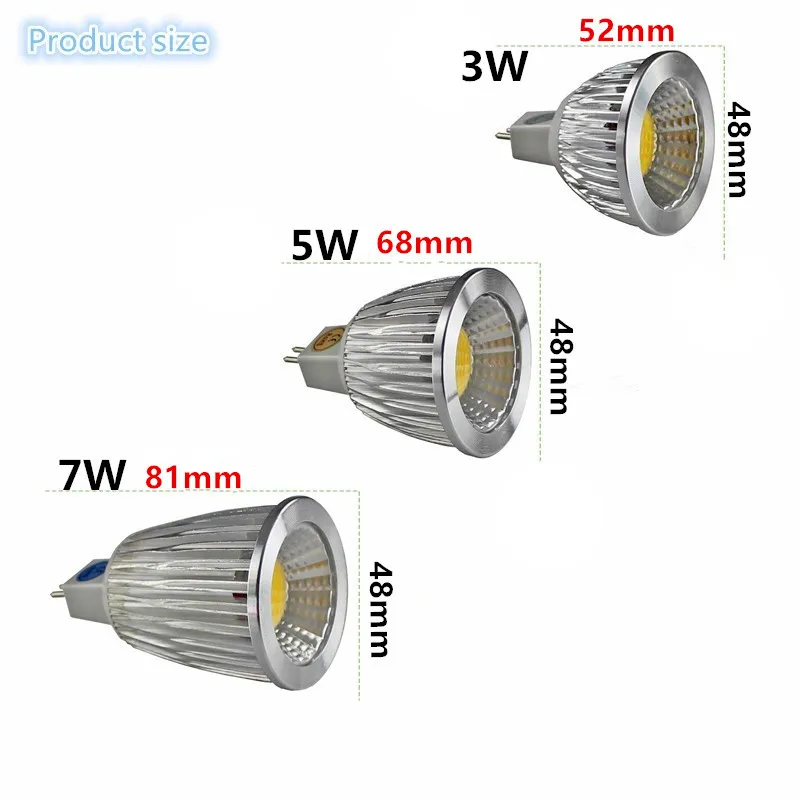 Новинка высокомощный светодиодный светильник MR16 GU5.3 shock 3W 5W 7W светодиоидная лампа с регулируемой яркостью удар прожектор теплый белый свет, холодный белый mr16 12 В LED лампа gu5.3 220V