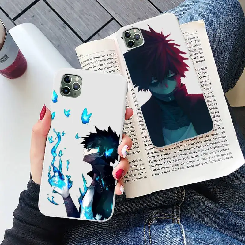 

My Hero Academia anime Evil smile Phone Case Candy Color for iPhone 6 7 8 11 12 s mini pro X XS XR MAX Plus