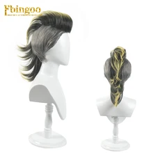 Ebingoo, новинка, парик для косплея, Demon Slayer Kimetsu no Yaiba Shinazugawa Genya, синтетический парик для Хэллоуина, серый, Ombre, карнавальные парики для взрослых