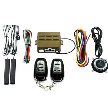 

Car Key Passive Keyless Entry Push Button Remote Kit Alarm Start Security System carros маска камера заднего вида Accessories
