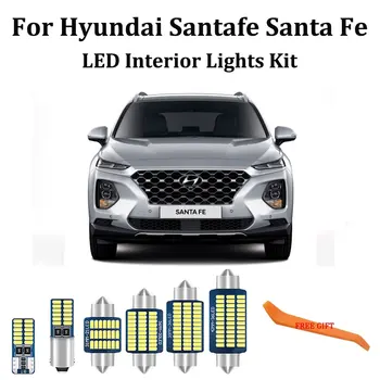 

100% White Error Free Canbus For Hyundai Santafe Santa Fe SM CM DM ix45 2010-2020 LED Interior lights + License plate Light Kit