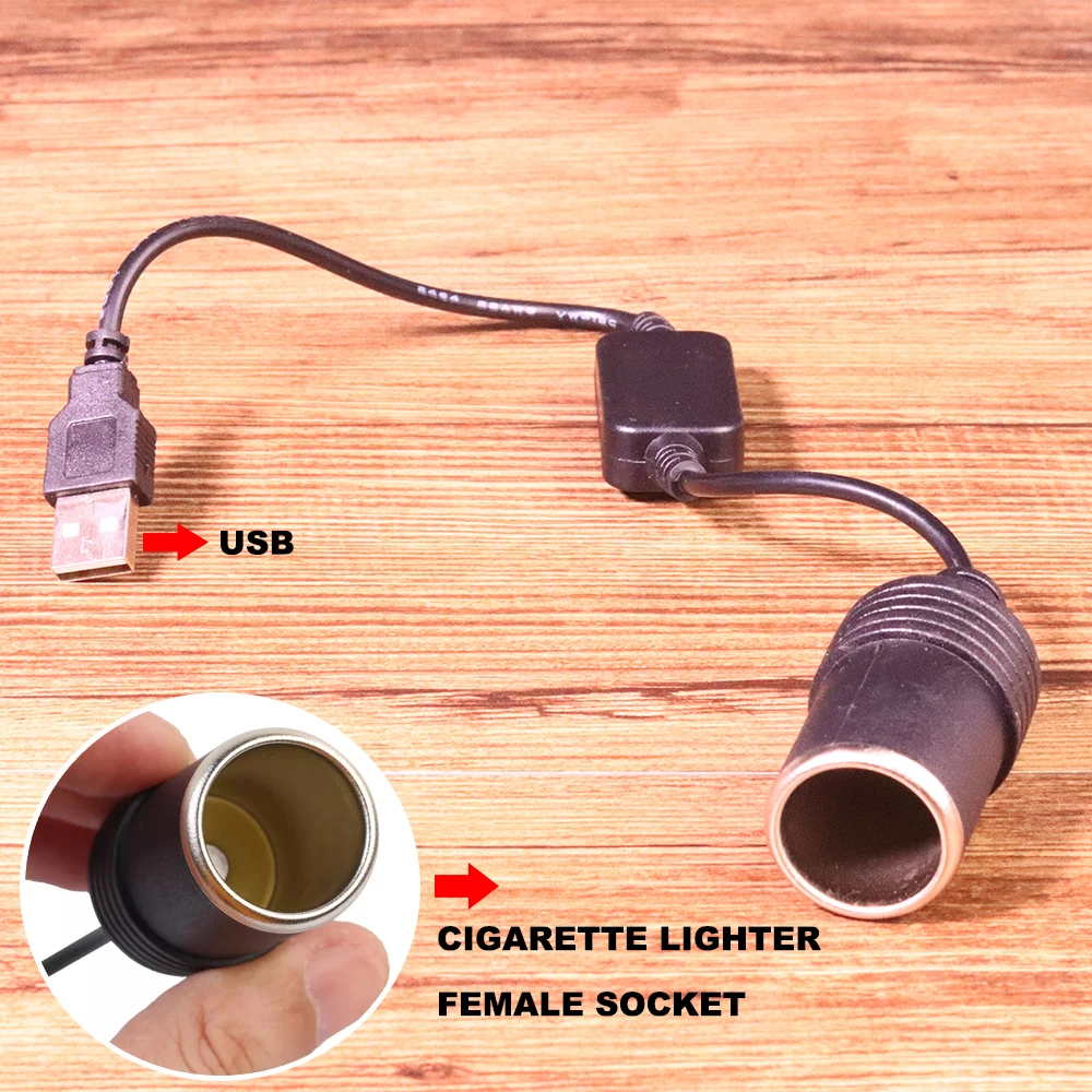 1 шт. USB Мужской 5 В до 12 в конвертер Кабель-адаптер проводной контроллер USB порт розетка для автомобильного прикуривателя Женский шнур питания