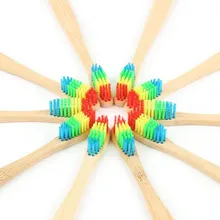 3/1 шт. Экологически чистая, деревянная зубная щетка "Радуга" Уход за полостью рта зубные щетки с мягкой щетиной для жениха бамбуковая зубная щетка с деревянной ручкой с низким содержанием углерода, способный преодолевать Броды для взрослых с коробкой