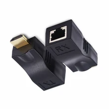 3D 1080P HDM Extender Over Cat 5e/6 Network Cable LAN Ethernet Adapter  Transmission distance can be up to 30 meters for 1080p
