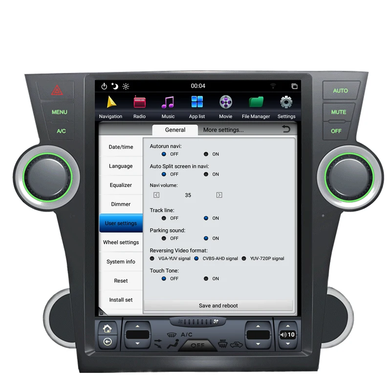NAVITOPIA 12," 4G+ 64GB Tesla стиль вертикальный экран Android 8,1 Автомобильная dvd-навигационная система для Toyota Highlander 2009-2013