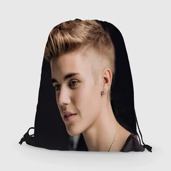 

Custom Justin Bieber Drawstring Bag Daypack Kids Satchel Casual Backpack Teenager Storage Bag Women Men 31x40cm*181031-35