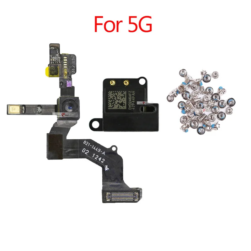 For 5G 1set Высокое качество фронтальная камера кольцо держатель для iPhone 5 5S 5C 6S 6 Plus фронтальная камера объектив правый датчик приближения гибкий кабель - Цвет: For 5G 1set
