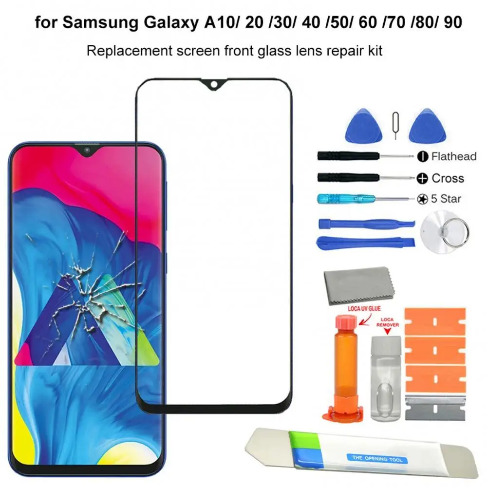 

Комплект для замены переднего стекла экрана для Galaxy A10 A30 A70 A80 A90