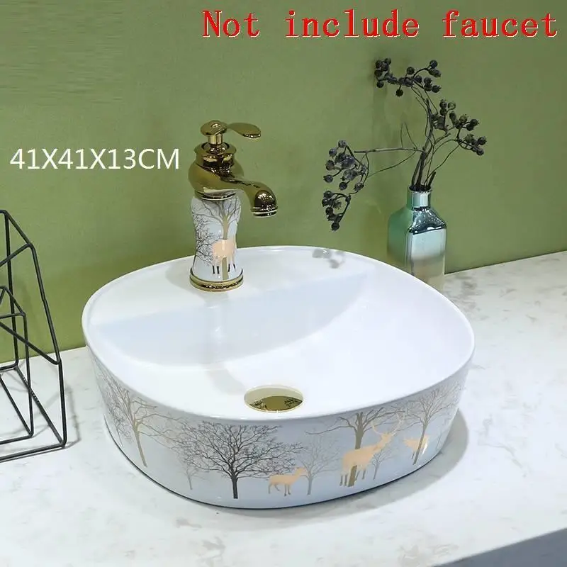 Version C Waschbecken чаша бассейна Umywalka Waschtisch Lavatorio собре Encimera мягкая де Куба Banheiro раковина для ванной Lavabo умывальник - Цвет: Version C