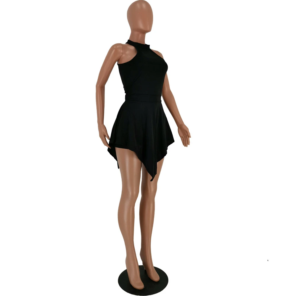 Сексуальный выдалбливают обратно Bodycon Женский костюмчик без рукавов открытая молния сзади Летний комбинезон Элегантный Высокая талия Необычные комбинезоны