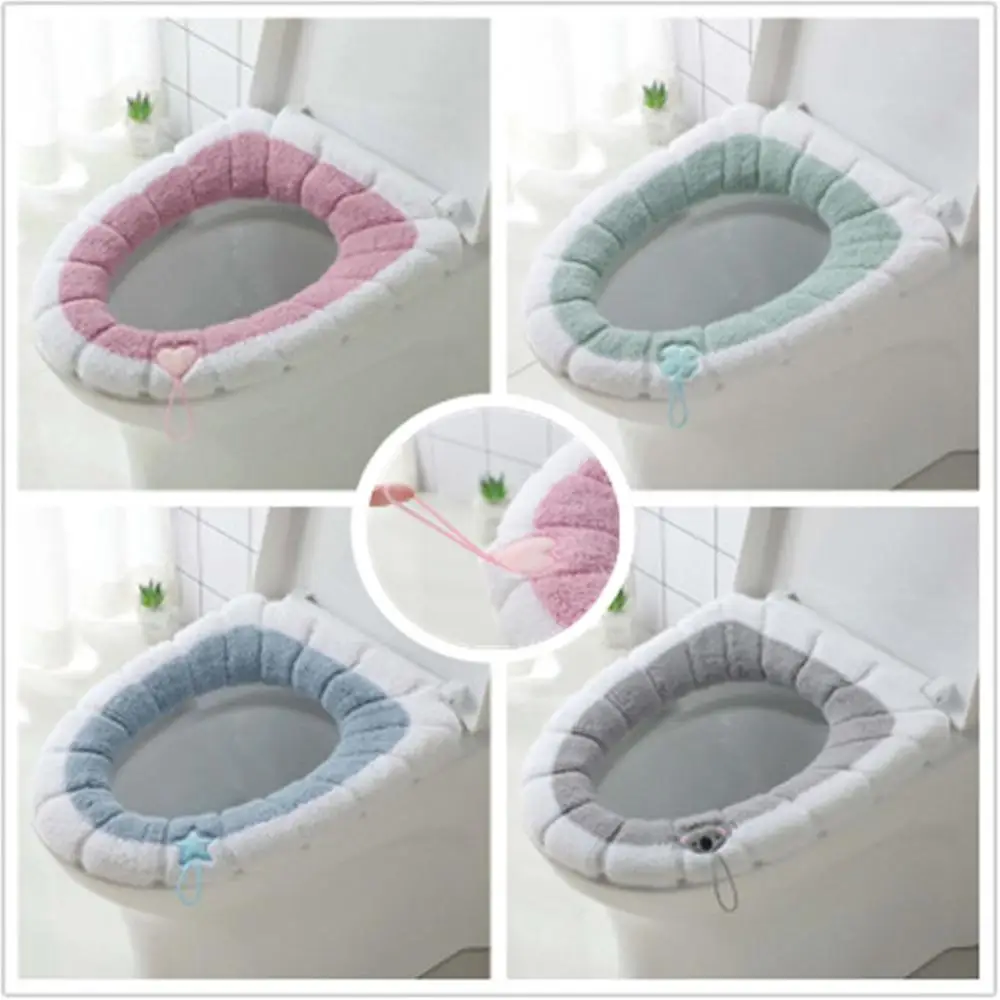 

Winter Warm Toilet Seat Cover Mat Universal Soft Washable Closestool Mat Seat Home Decor Toilet Lid Cover Accessories