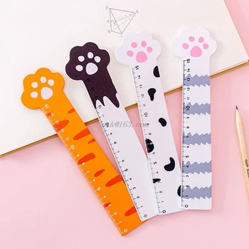 

15cm Kawaii Cat Paw Wooden Ruler Measuring Tools School Office Supplies Stationery Cute Student Kids Gifts