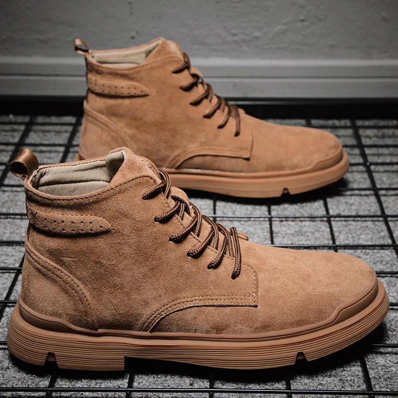 

Autumn And Winter New Style Martin Boots 2019 British Style Retro Worker Boot Hight-top Casual Trendy Shoes Desert Boots