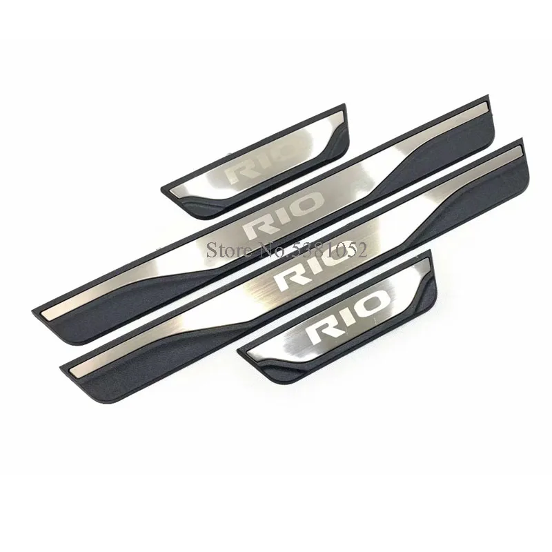 4 шт./компл. для Kia Rio 4 x-line x line аксессуары порога Накладка крышки Tirm Protectior автомобильные аксессуары