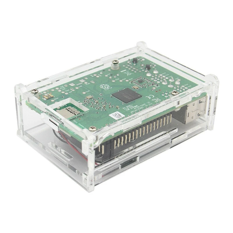 4 в 1 Raspberry Pi 3 Model B+ плата+ акриловый чехол+ вентилятор охлаждения+ теплоотвод наборы/стартовый набор