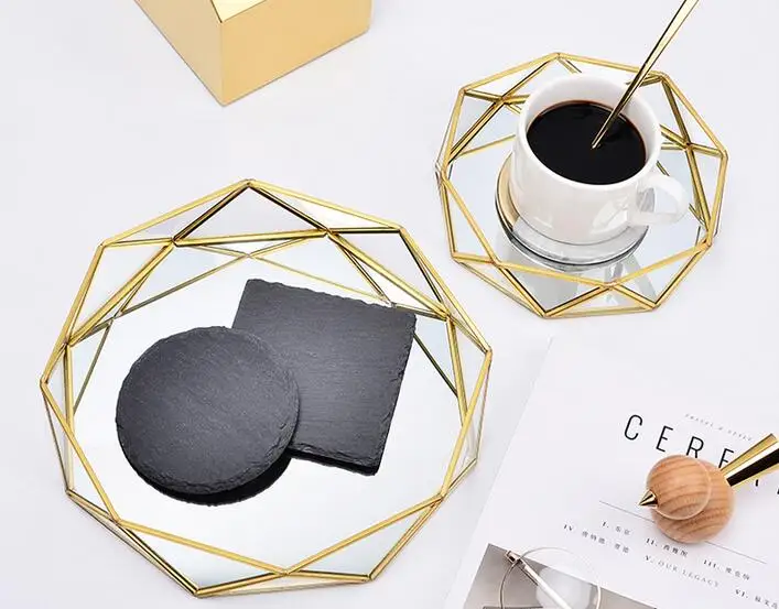 nordic round storage tray cosmetic jewelry storage box desktop ring earring ornaments