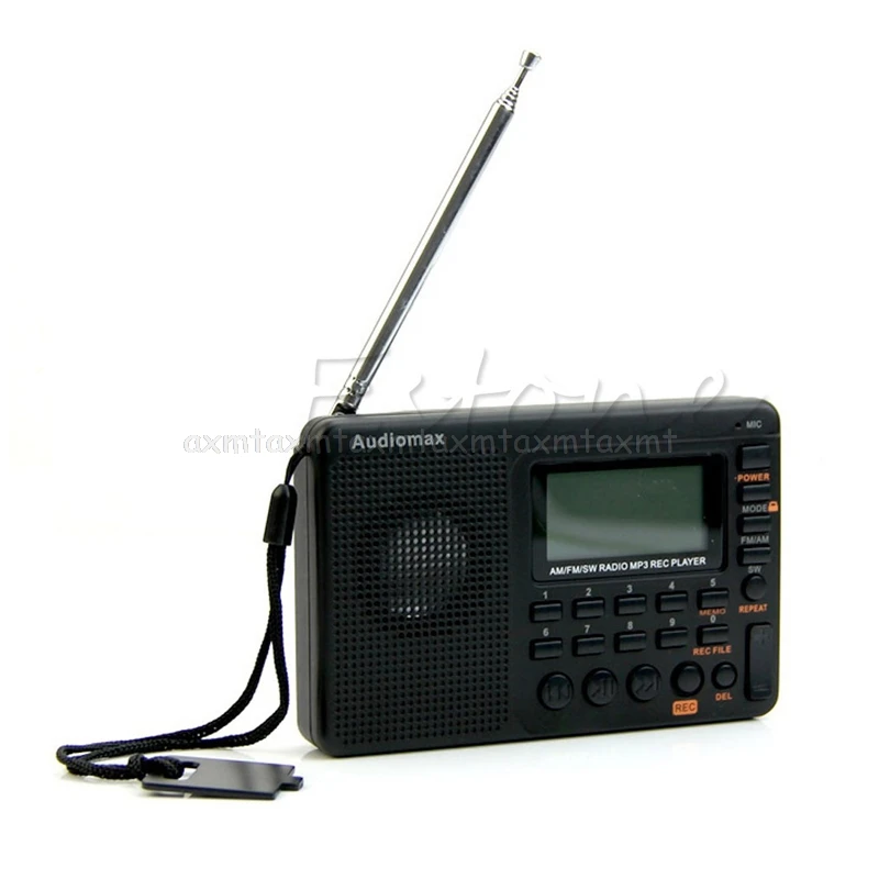 Цифровой тюнинговый ЖК-приемник TF MP3 REC плеер AM FM SW полный диапазон радио портативный N08 19 Прямая поставка