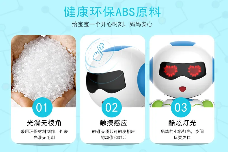 CHILDREN'S Toy Fruit ICE Agent Smart Remote Control Robot Singing Dancing Forward round Steak Robot Models